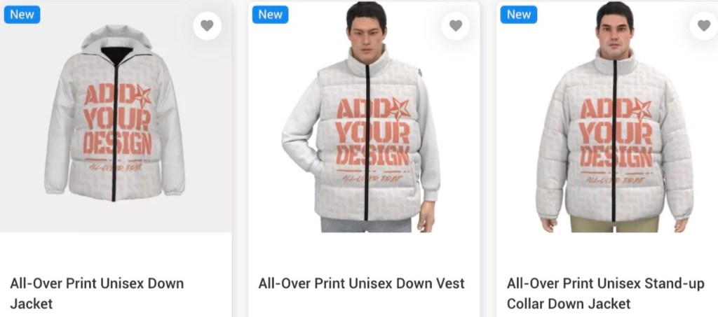 Yoycol puffer jacket print-on-demand supplier