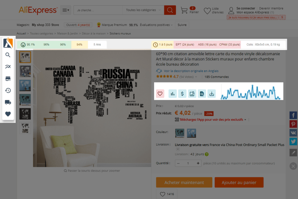 Asify Chrome Extension For Analyzing AliExpress Products
